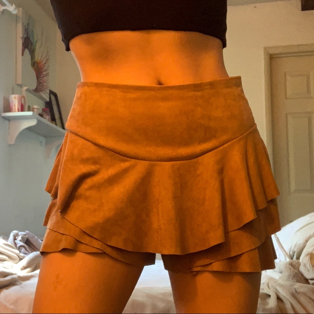 misguided brown skort